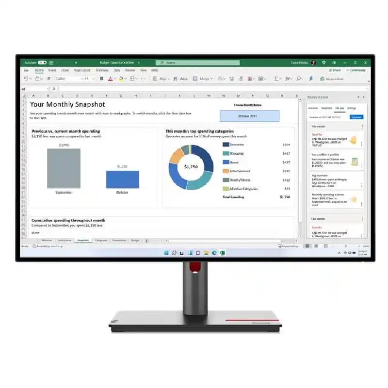 مانیتور 27 اینچی لنوو مدل ThinkVision P27q-30