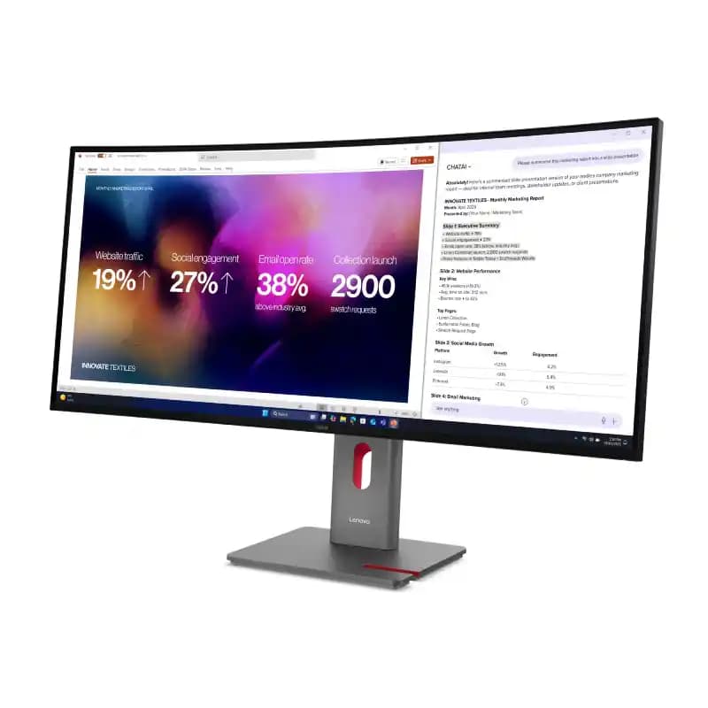 مانیتور 39.7 اینچی لنوو مدل ThinkVision P40WD-40