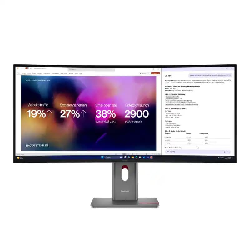 مانیتور 39.7 اینچی لنوو مدل ThinkVision P40WD-40