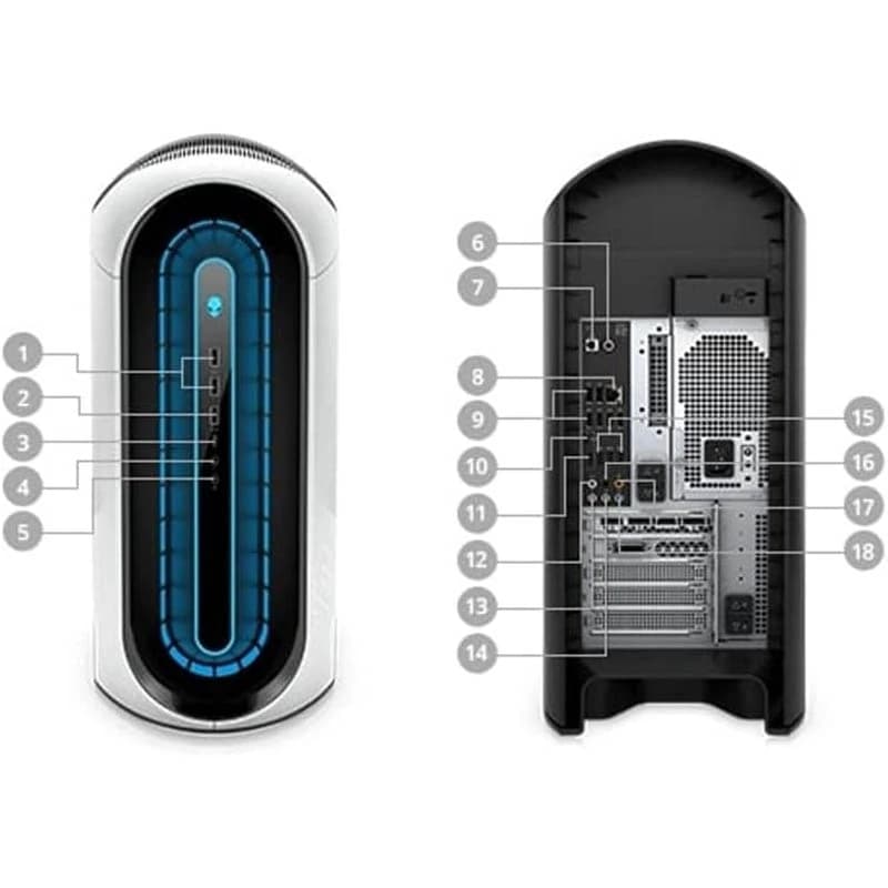 کیس کامپیوتر دل مدل Alienware Aurora R12 i9 11900KF 128GB 2TB SSD + 2TB HDD 10GB RTX 3080