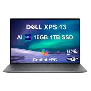 لپ تاپ 13.4 اینچی دل مدل XPS 13 9345 Snapdragon X Elite X1E-80-100 16GB 1TB SSD Qualcomm Adreno
