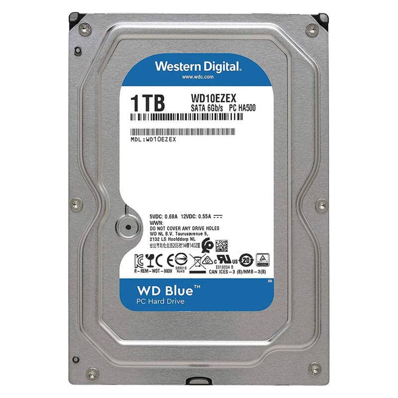 هارد دیسک اینترنال وسترن دیجیتال سری آبی مدل WD10EZEX ظرفیت 1 ترابایت