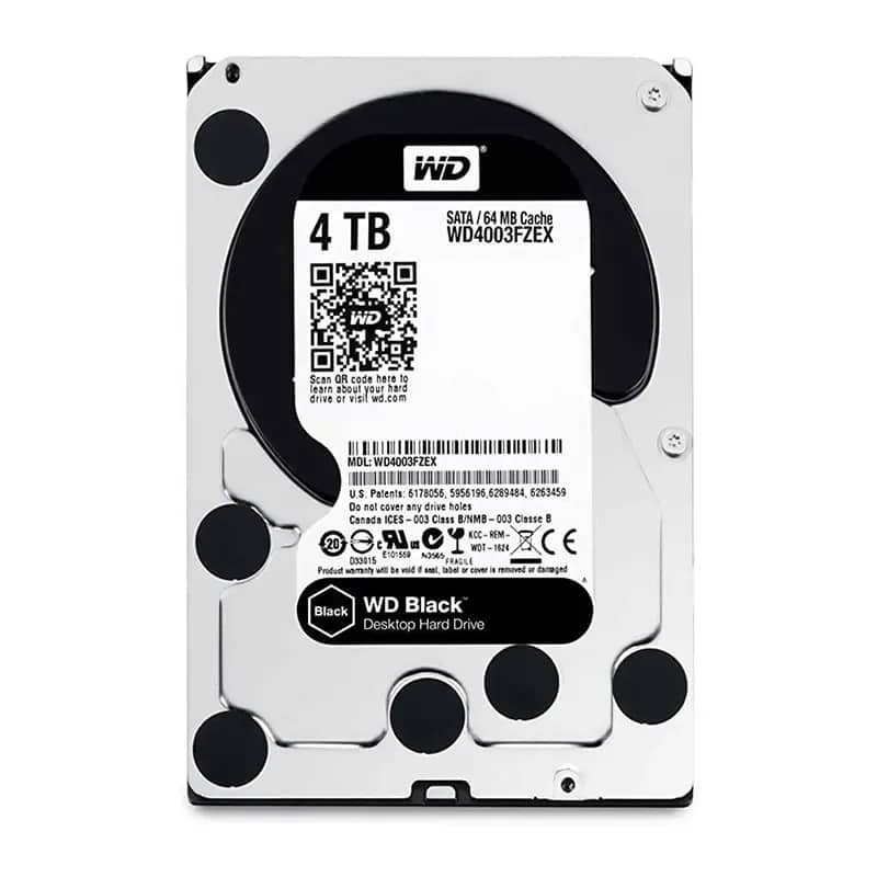 هارد دیسک اینترنال وسترن دیجیتال سری مشکی مدل WD4003FZEX ظرفیت 4 ترابایت