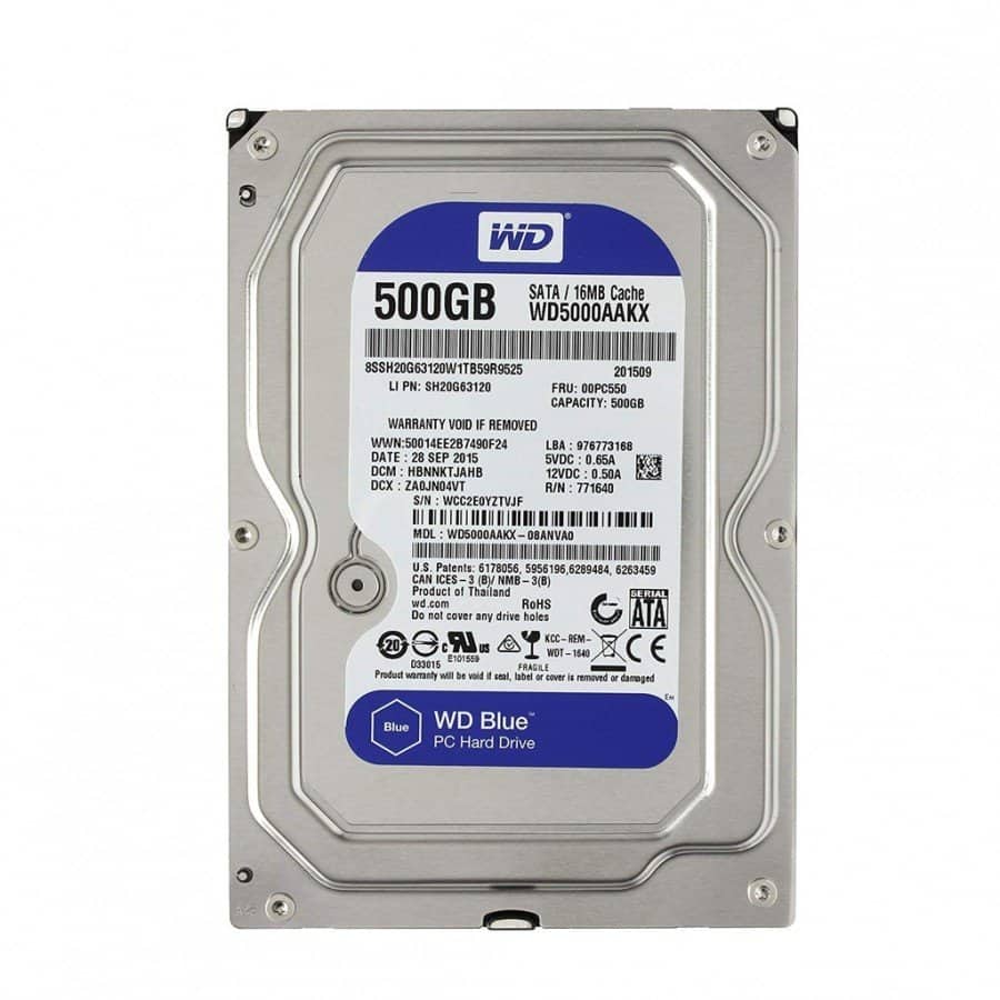هارد دیسک اینترنال وسترن دیجیتال سری آبی مدل WD5000AAKX ظرفیت 500 گیگابایت