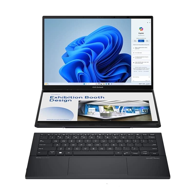 لپ تاپ 14 اینچی ایسوس مدل Zenbook Duo UX8406MA Ultra 9 32GB 2TB SSD Intel Arc