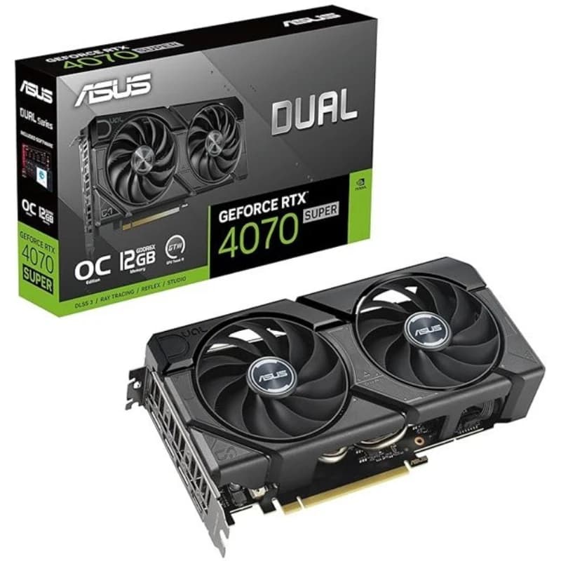 کارت گرافیک ایسوس مدل Dual GeForce RTX 4070 SUPER EVO OC Edition 12GB GDDR6X