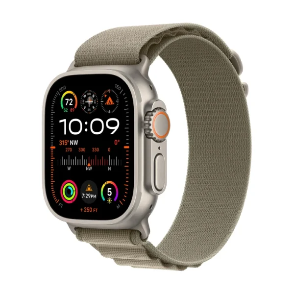 Apple Watch Ultra 2 Titanium Case with Alpine Loop olive