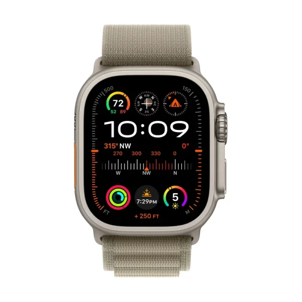 Apple Watch Ultra 2 Titanium Case with Alpine Loop olive