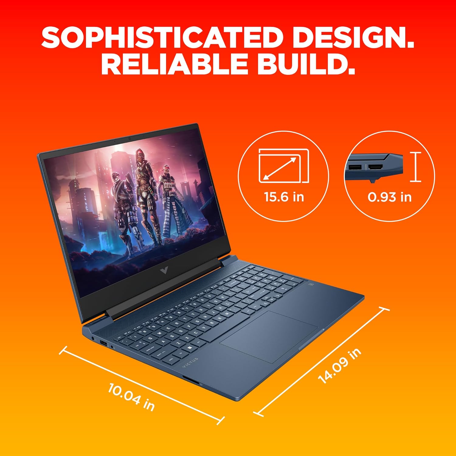 لپ تاپ 15.6 اینچی اچ پی مدل Victus 15-fa1056nia i7 16GB 512GB SSD 6GB RTX4050
