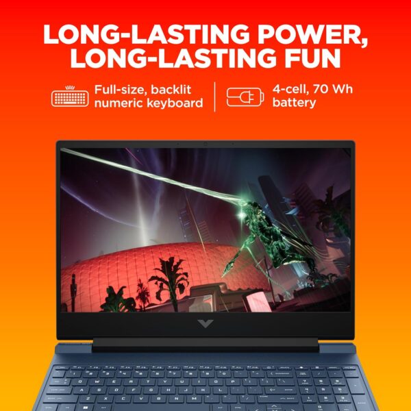 لپ تاپ 15.6 اینچی اچ پی مدل Victus 15-fa1056nia i7 16GB 512GB SSD 6GB RTX4050