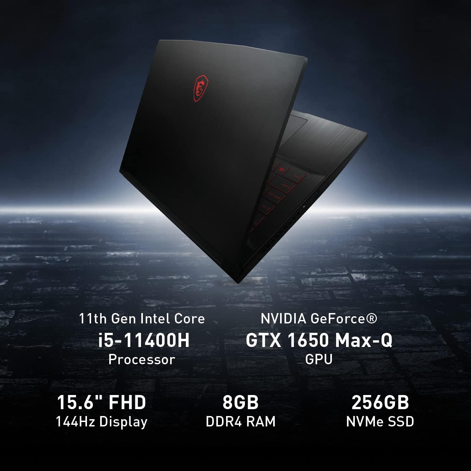 لپ تاپ 15.6 اینچی ام اس آی مدل GF63 i5 8GB 256GB SSD 4GB GTX1650