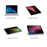 لپ تاپ استوک 13.5 اینچی مایکروسافت مدل Surface Book 2 i7 16GB 512GB SSD 6GB GTX 1060