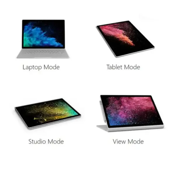 لپ تاپ استوک 13.5 اینچی مایکروسافت مدل Surface Book 2 i7 16GB 512GB SSD 6GB GTX 1060