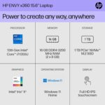 لپ تاپ 15.6 اینچی اچ پی مدل ENVY X360 15-FE0007NIA i7 16GB 1TB SSD Iris Xe