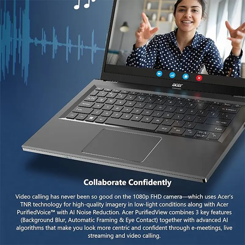 لپ تاپ 14 اینچی ایسر مدل Aspire 5 14 i5 8GB 512GB SSD Iris Xe