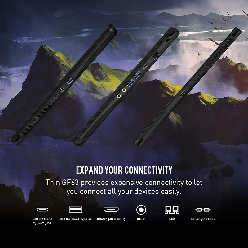 لپ تاپ 15.6 اینچی ام اس آی مدل GF63 i7 8GB 512GB SSD 4GB RTX3050