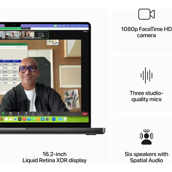 لپ تاپ 16.2 اینچی اپل مدل MacBook Pro A2991 M3 Max Chip 2023 48GB 1TB SSD