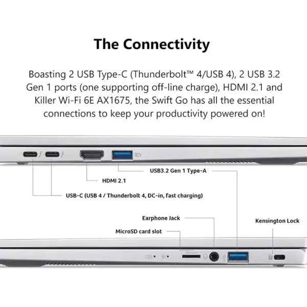 لپ تاپ 14 اینچی ایسر مدل Swift Go SFG14 14 i5 8GB 512GB SSD Iris Xe