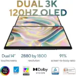 لپ تاپ 14 اینچی ایسوس مدل ZENBOOK DUO UX8406MA CORE ULTRA 9 32GB 2TB SSD Arc