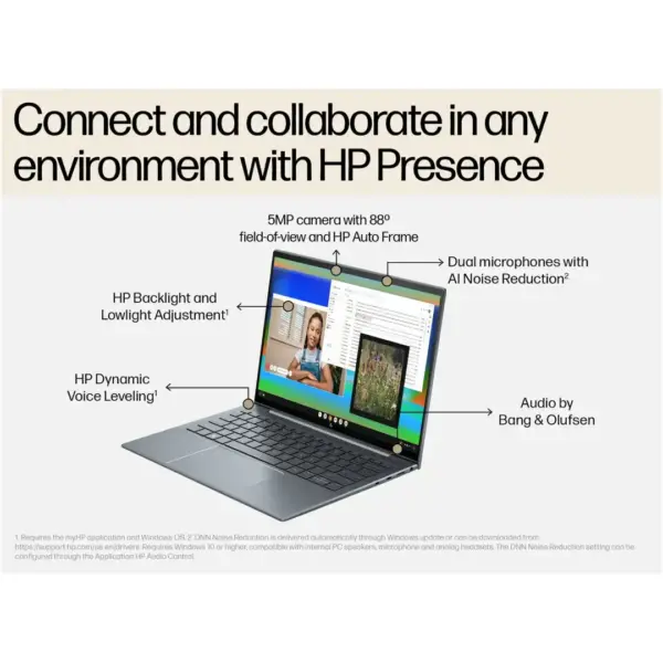 لپ تاپ 13.5 اینچی اچ پی مدل HP Dragonfly G4 i7 32GB 1TB SSD Intel Iris Xe - Image 7