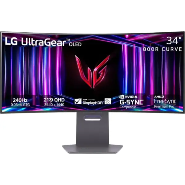مانیتور مخصوص بازی ال جی مدل LG 34GS95QE-B سایز 34 اینچ منحنی