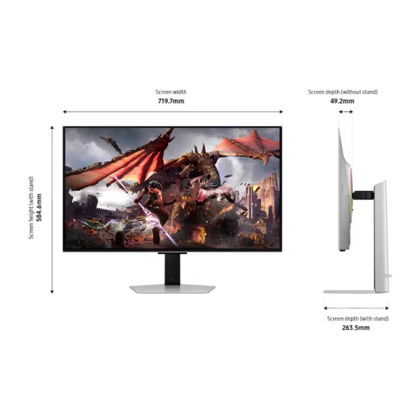 مانیتور مخصوص بازی سامسونگ مدل SAMSUNG Odyssey G80SD G8 سایز 32 اینچ - Image 4