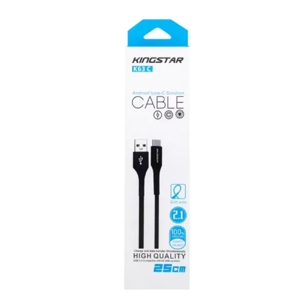 کابل پاوربانک Kingstar K63C TypeC طول 0.25متر - Image 2