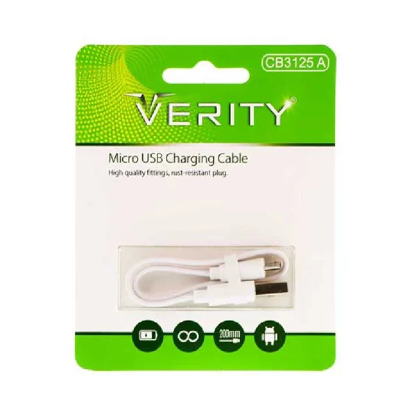 کابل میکرو یو اس بی Verity CB3125 A 20cm