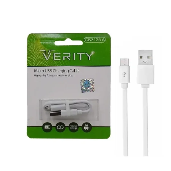 کابل میکرو یو اس بی Verity CB3125 A 20cm - Image 2