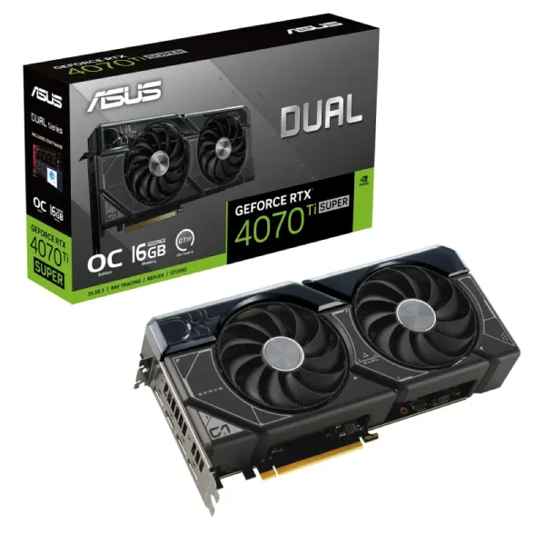کارت گرافیک ایسوس مدل Dual GeForce RTX 4070 Ti SUPER OC Edition 16GB GDDR6X