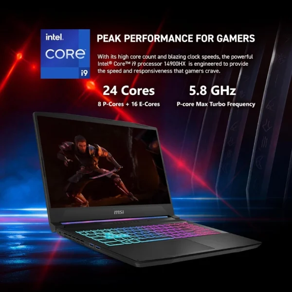 لپ تاپ ۱۵.۶ اینچی ام اس ای مدل Katana 15 HX i7 16GB 2TB SSD 8GB RTX 5070 - Image 3