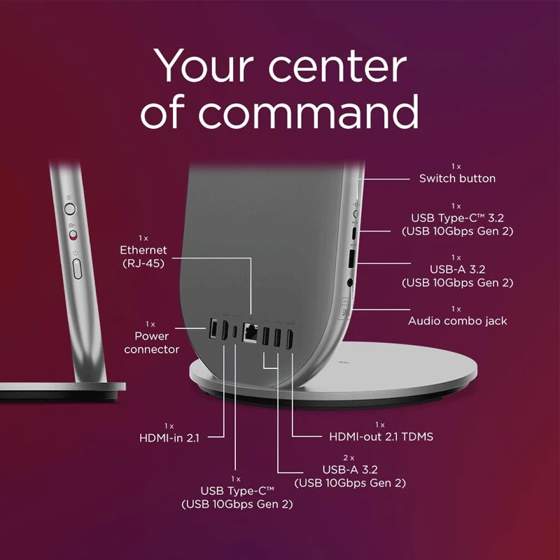 کامپیوتر آل این وان لمسی لنوو 27 اینچی مدل Yoga Aio 27 Core Ultra 9 32GB 512GB SSD 8GB RTX 4050 - Image 7